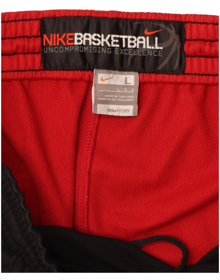 Ανδρικό γραφικό αθλητικό σορτς Nike με μεγάλο μαύρο χρώμα από πολυεστέρα