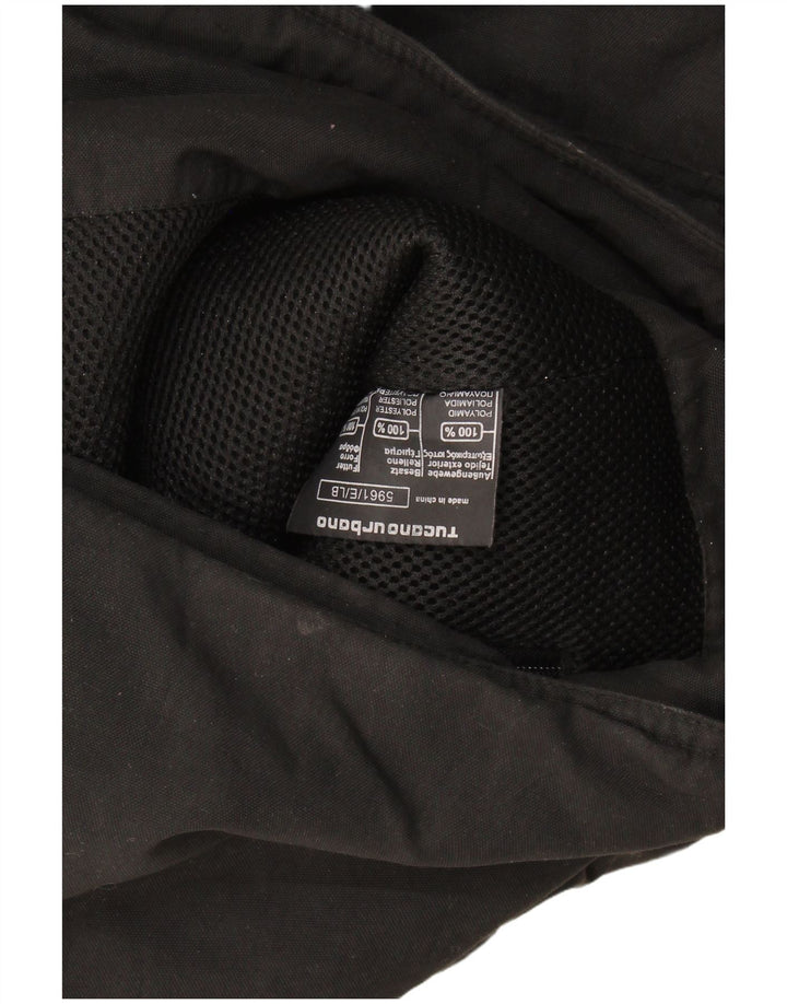 Tucano Urbano Mens Utility Jacket UK 42 XL Μαύρο Πολυαμίδιο