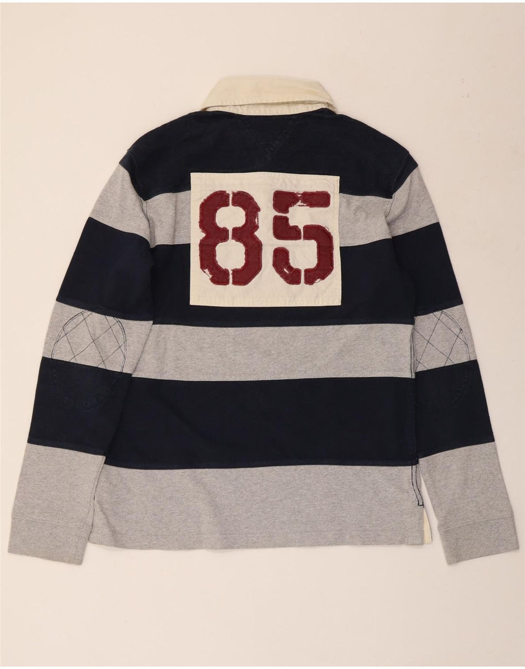 TOMMY HILFIGER Ανδρικό πουκάμισο ράγκμπι πόλο γραφικό μεγάλο μπλε ριγέ