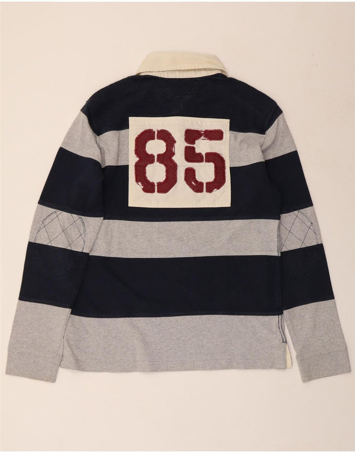 TOMMY HILFIGER Ανδρικό πουκάμισο ράγκμπι πόλο γραφικό μεγάλο μπλε ριγέ