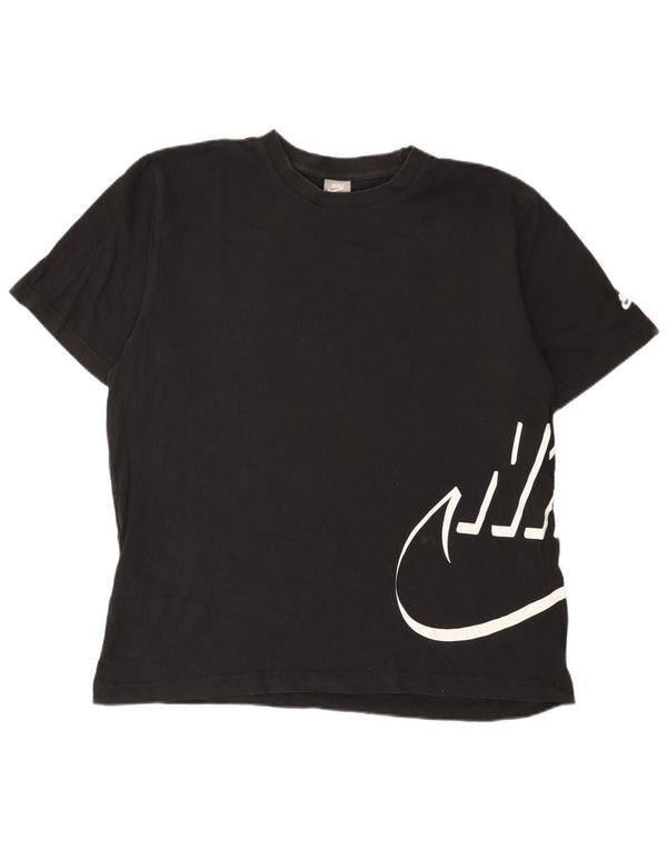 Ανδρικό γραφικό μπλουζάκι Nike τοπ UK 46/48 XL Μαύρο βαμβακερό