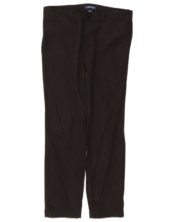 Nautica Γυναικείο ίσιο παντελόνι Chino US 4 Small W27 L27 μαύρο βαμβακερό