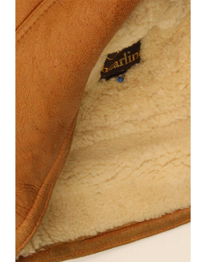 Vintage Ανδρικό Παλτό Shearling IT 50 Μεγάλο Καφέ