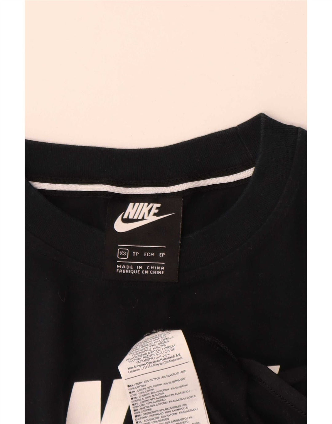 Γυναικείο γραφικό κορμάκι Nike UK 6 XS Μαύρο βαμβακερό