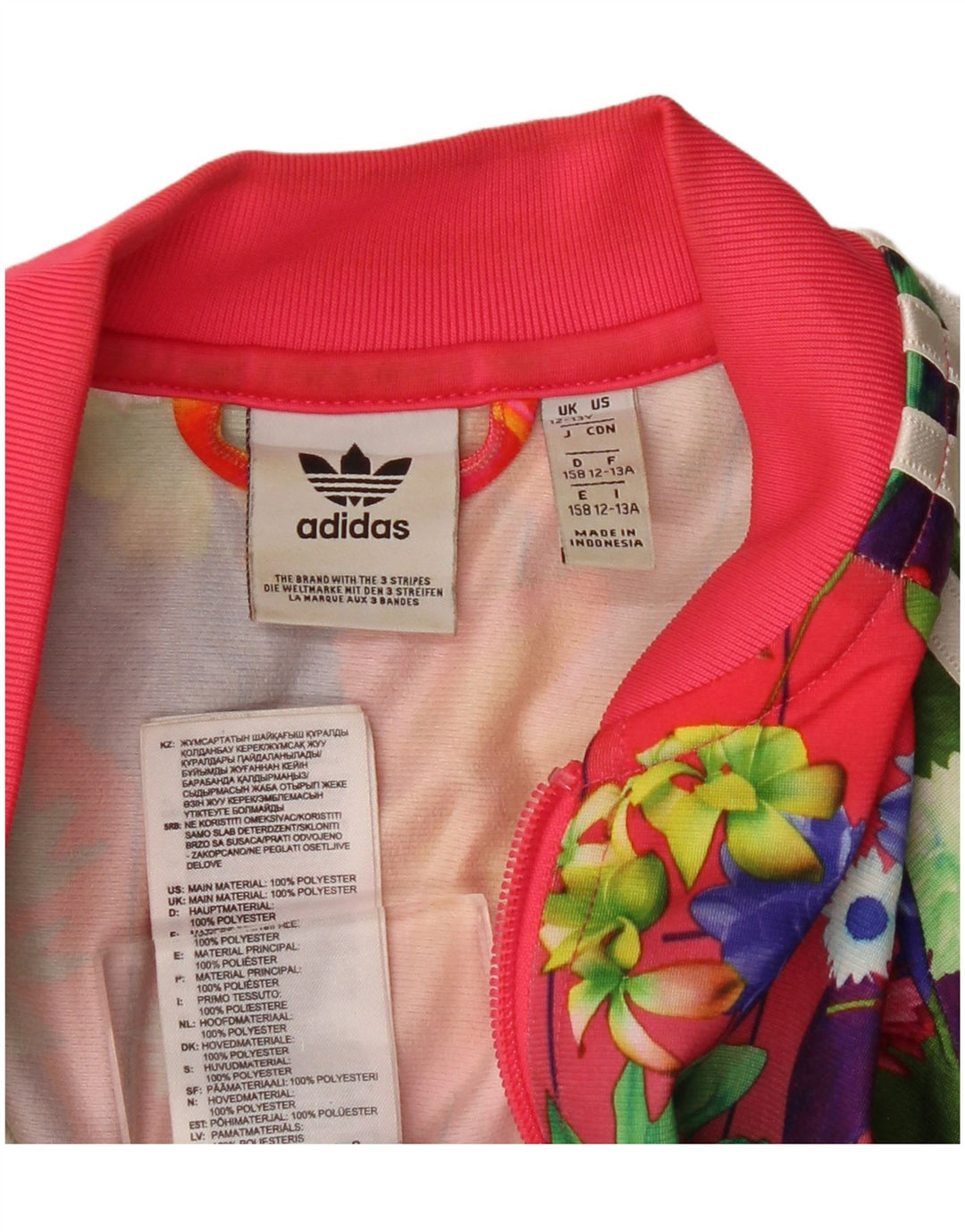 Κορίτσια αθλητική φόρμα ADIDAS Top Jacket 12-13 Years Πολύχρωμο Floral