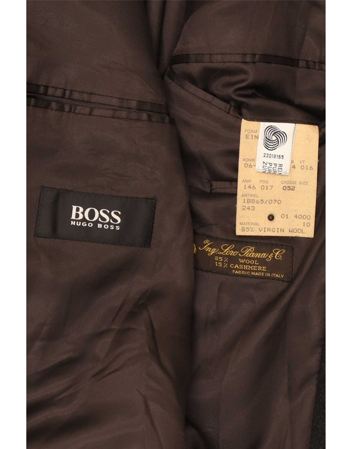 Ανδρικό μπουφάν σακάκι Hugo Boss με 3 κουμπιά EU 52 XL Γκρι παρθένο μαλλί