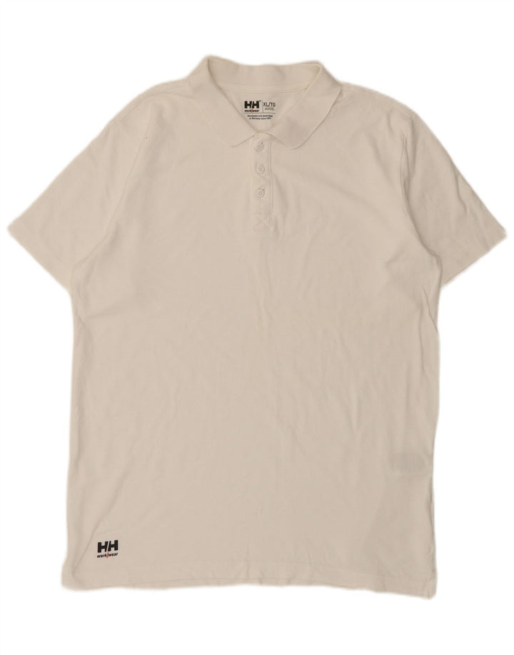 Helly Hansen Ανδρικό Πόλο Μπλουζάκι XL Λευκό βαμβακερό
