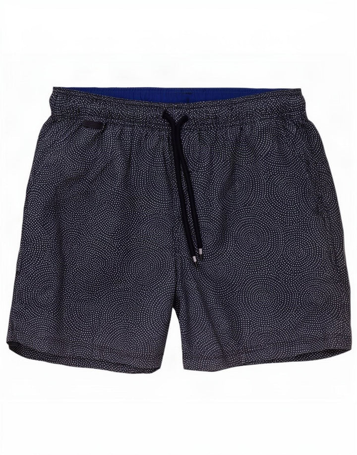 Ανδρικά σορτς κολύμβησης Marks & Spencer Small Navy Blue Geometric Polyester