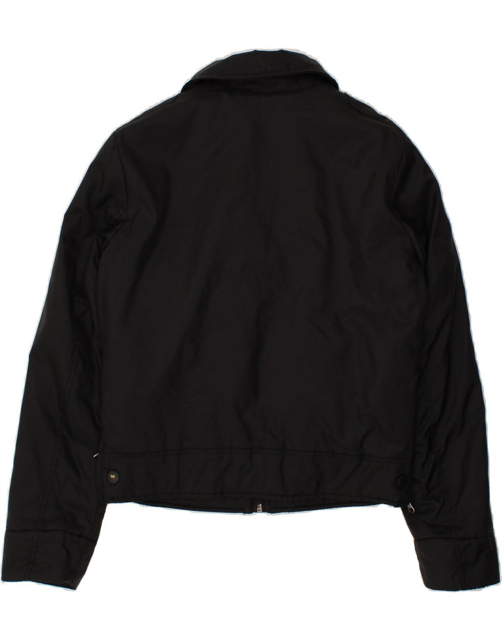 SERGIO TACCHINI Womens Bomber Jacket IT 42 Medium Black Polyester Vintage Sergio Tacchini and Second-Hand Sergio Tacchini from Messina Hembry 