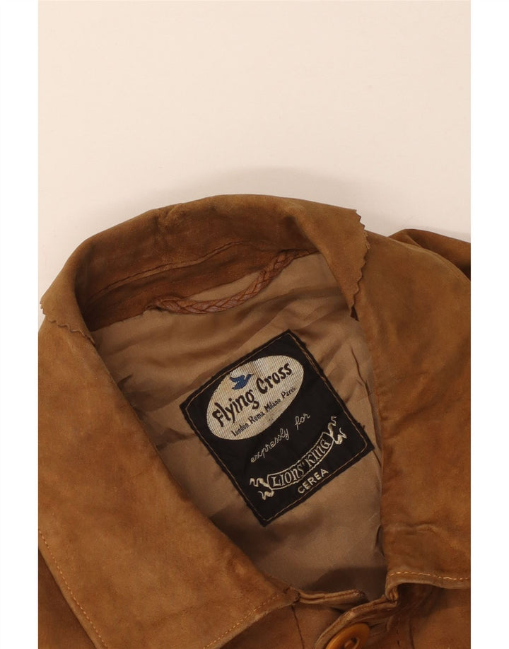 Flying Cross Γυναικείο Σουέντ Μπουφάν UK 12 Medium Beige