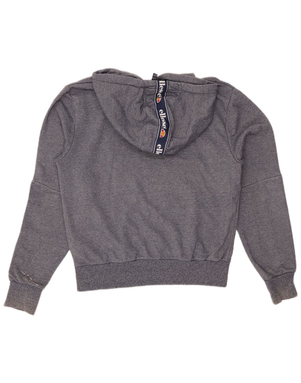 ELLESSE Γυναικεία γραφικά κουκούλα UK 14 Large Navy Blue Colourblock