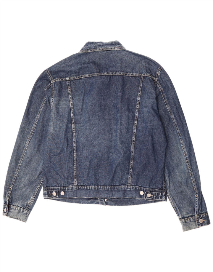 Ανδρικό τζιν μπουφάν Benetton UK 42 XL Μπλε βαμβακερό