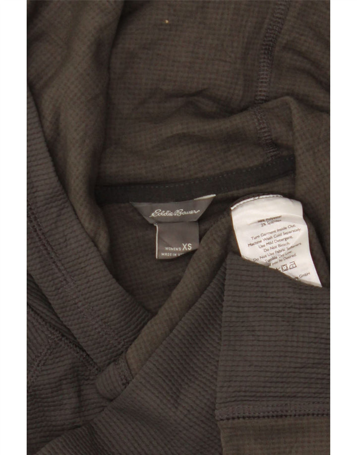 Eddie Bauer Γυναικεία μπλούζα με κουκούλα μακρυμάνικο UK 6 XS γκρι πολυεστέρας