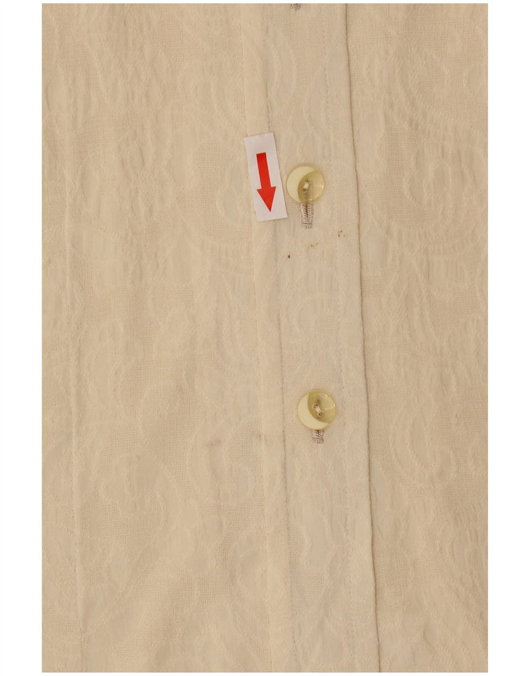 Vintage Γυναικεία See Through Μπλούζα UK 14 Medium Beige