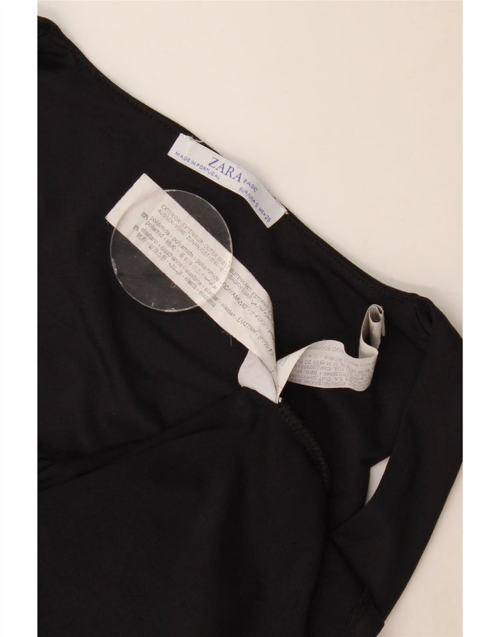 Zara Γυναικείο Γιλέκο Τοπ UK 8 Μικρό Μαύρο Πολυαμίδιο