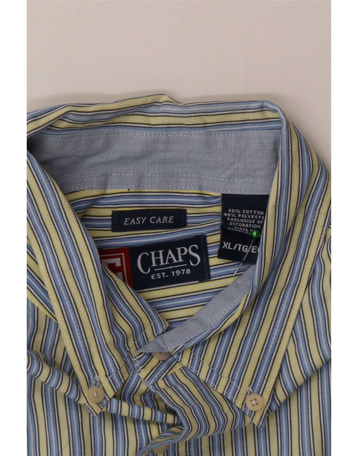 Chaps Ανδρικό πουκάμισο XL Μπλε ριγέ βαμβακερό Classic