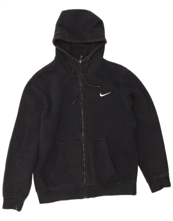 Ανδρικό πουλόβερ Nike με φερμουάρ, μεσαίο μαύρο βαμβακερό