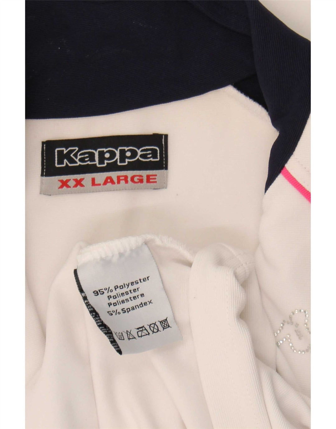 Γυναικεία φόρμα Kappa Top Jacket UK 20 2XL White Colourblock Polyester