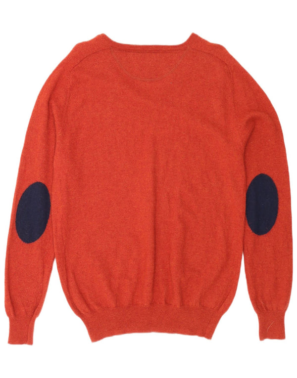 SCOTCH & SODA Mens V-Neck Jumper Sweater XL Red Lambswool