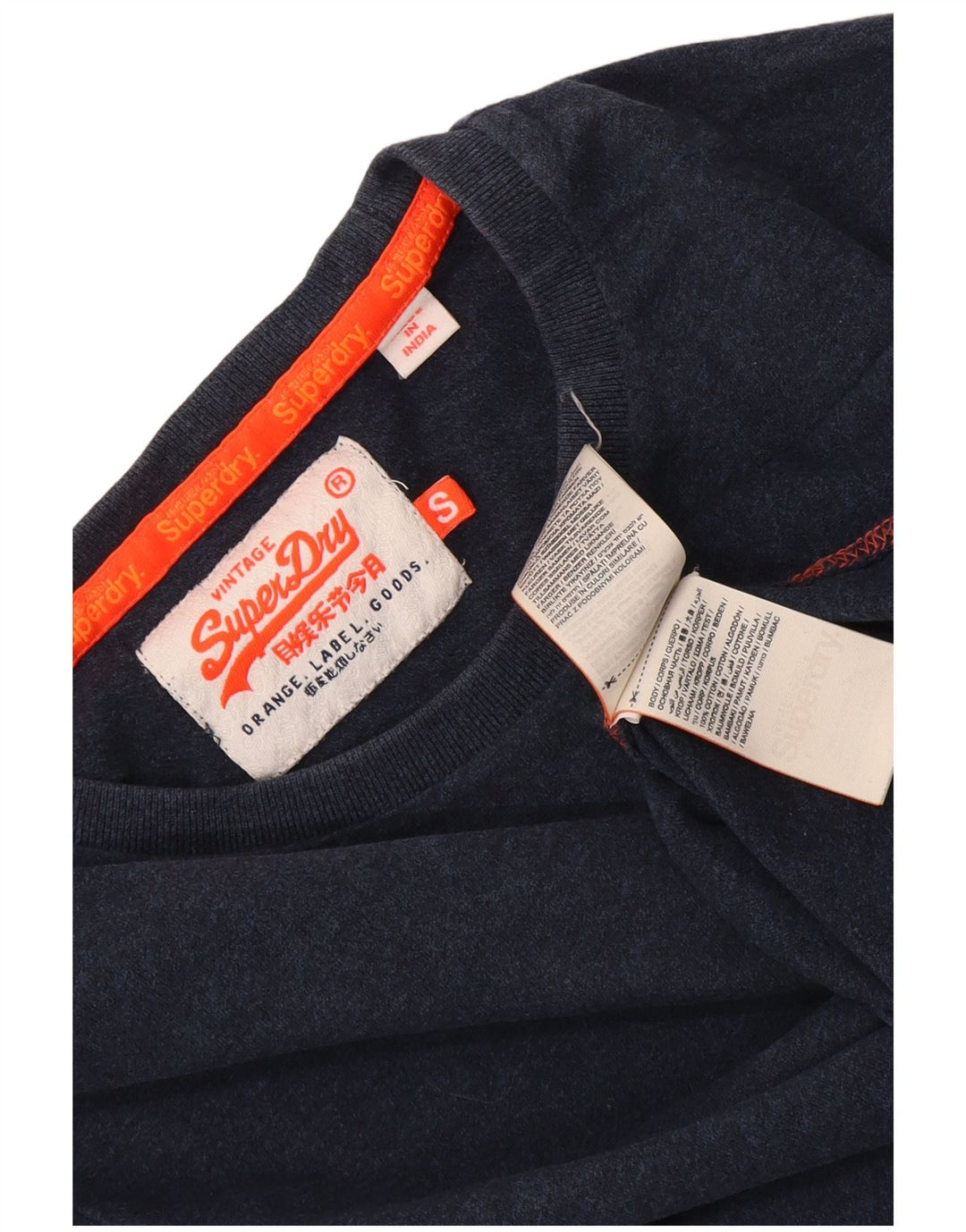 Ανδρικό μπλουζάκι Superdry, μακρυμάνικο, βαμβακερό σε μπλε ναυτικό