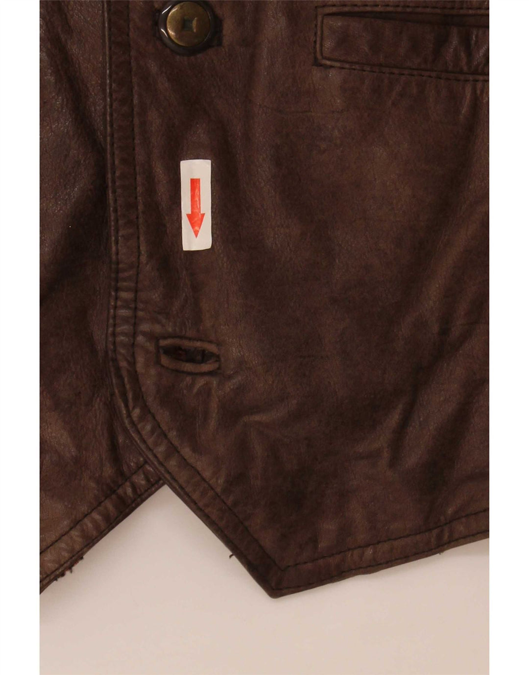 Vintage Ανδρικό Δερμάτινο Γιλέκο IT 58 2XL Καφέ