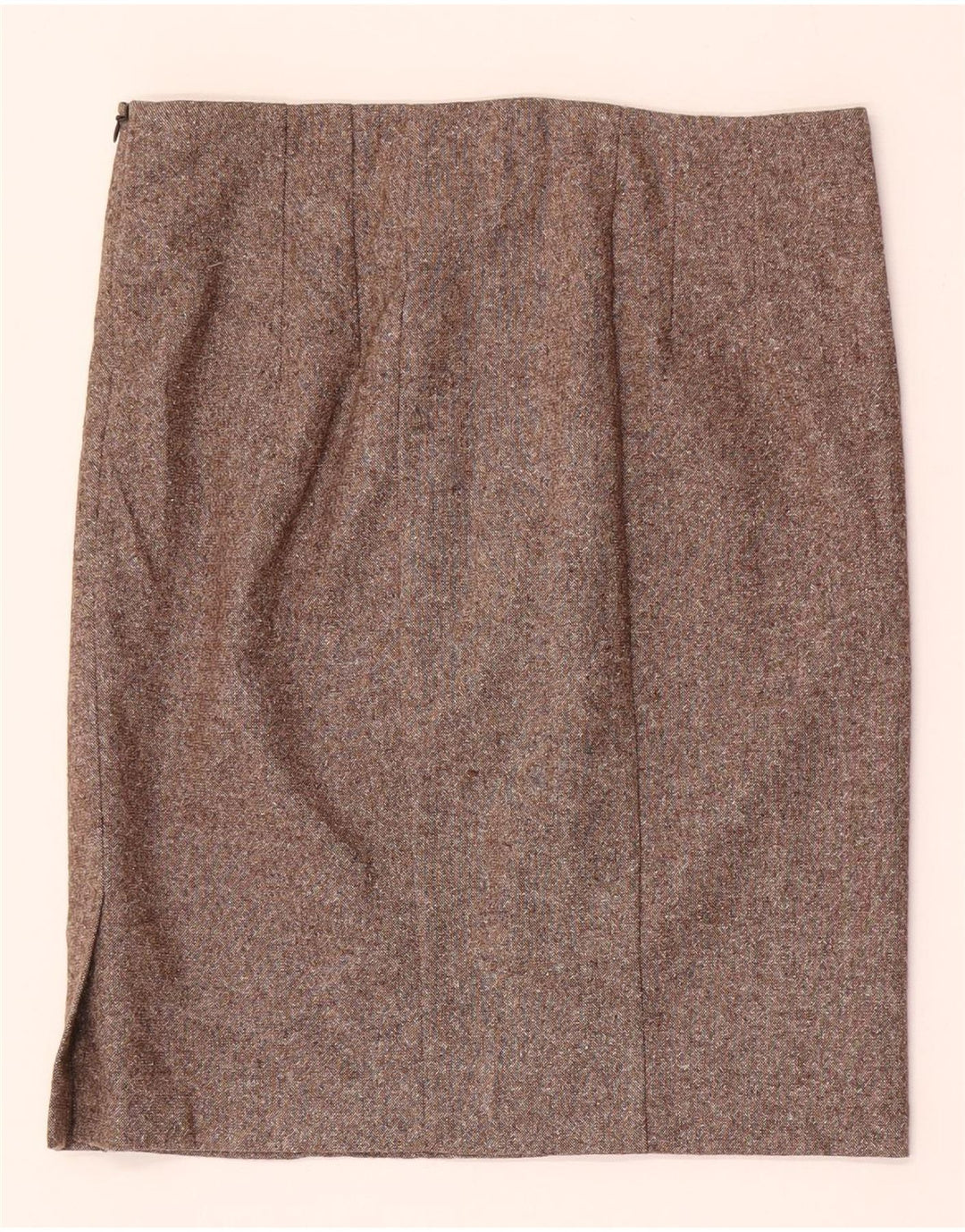 Γυναικεία Μίνι ίσια φούστα Benetton IT 42 Medium W28 Μάλλινη με καστανό χρώμα
