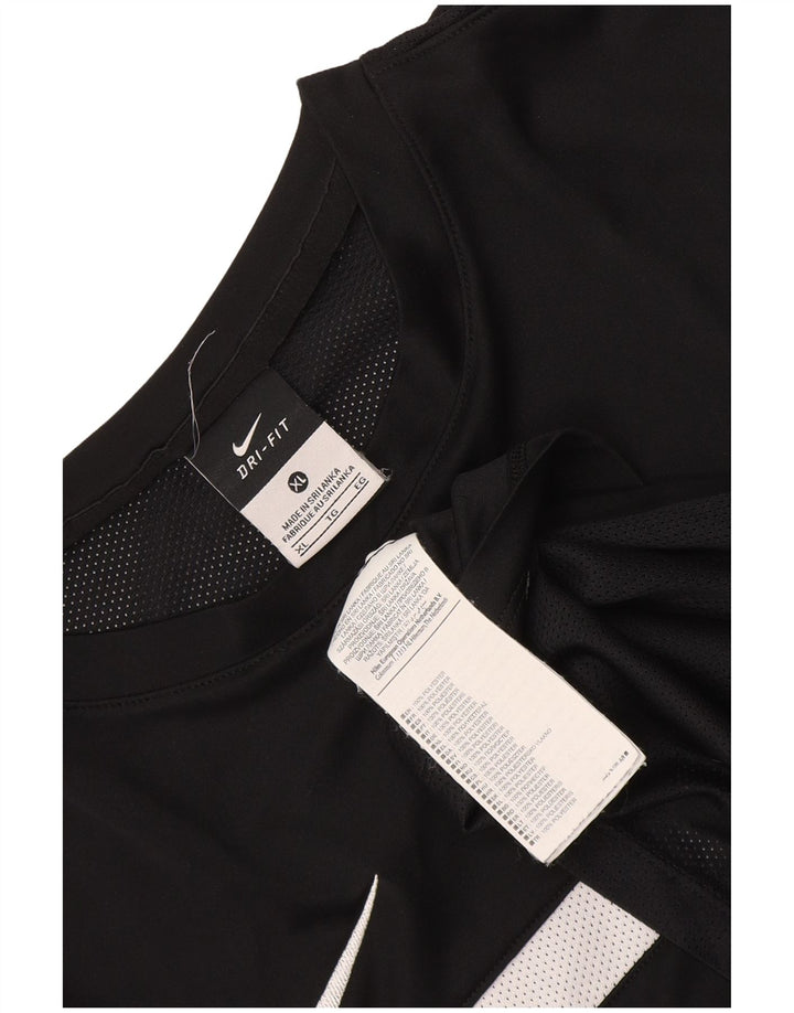 Ανδρικό T-Shirt Nike Dri Fit Top XL Μαύρο Colourblock Πολυεστέρας