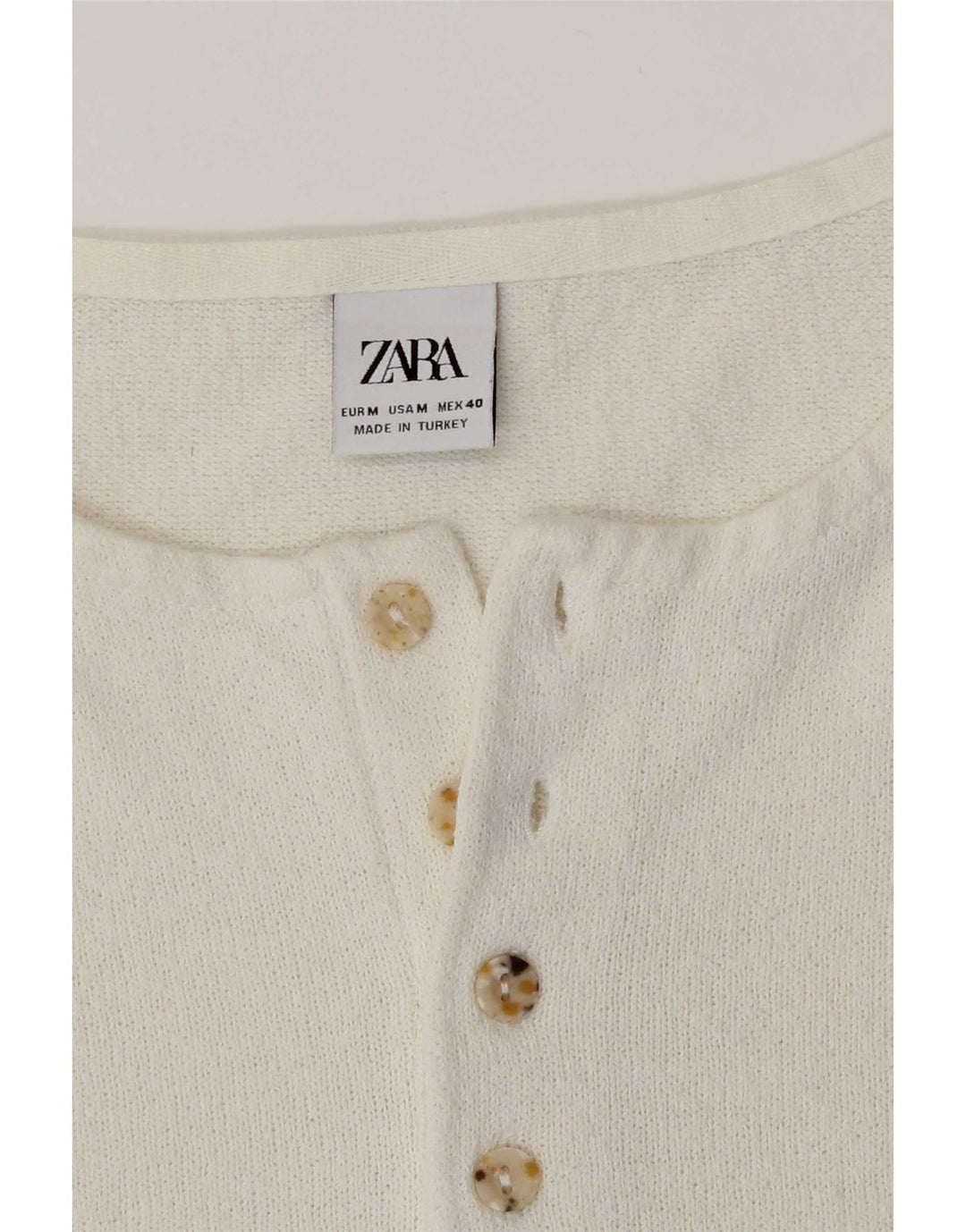 Ανδρικό T-Shirt Zara Top Medium Λευκό
