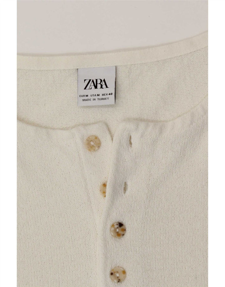 Ανδρικό T-Shirt Zara Top Medium Λευκό