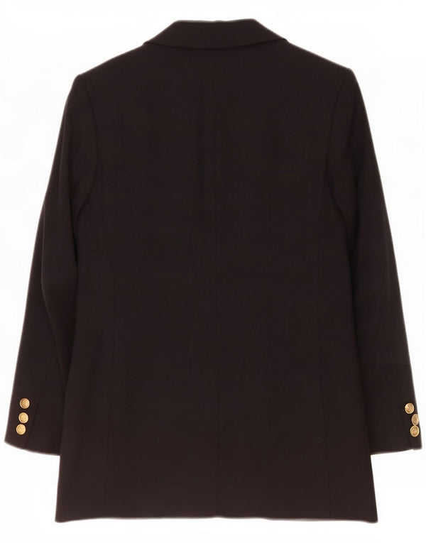 Marks & Spencer Womens Double Breasted Blazer Jacket UK 14 Large Navy Blue