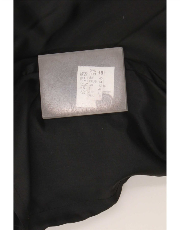Vintage γυναικείο σακάκι blazer UK 12 μεσαίο μαύρο μαλλί