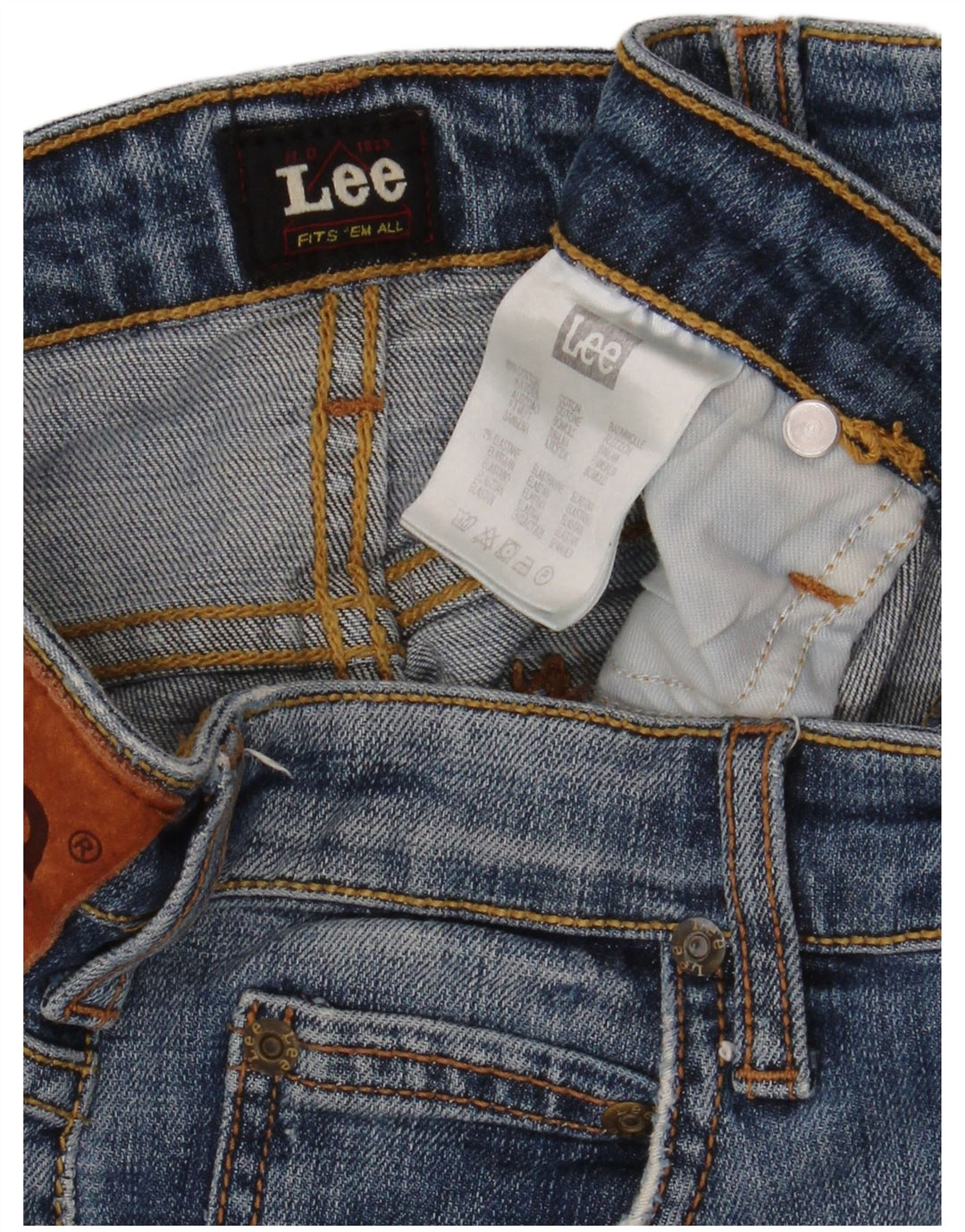 Lee Womens Powell Slim Jeans W30 L34 Blue Cotton