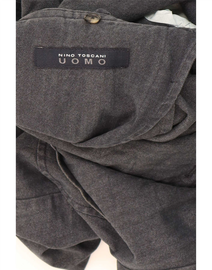 Vintage Ανδρικό σακάκι με 3 κουμπιά IT 52 XL Γκρι ρίγε βαμβακερό