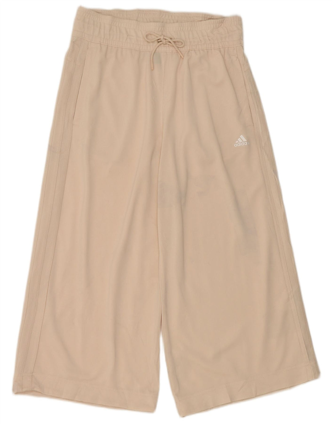 Adidas Γυναικεία φόρμα φόρμας Capri UK 8/10 Μικρό μπεζ πολυεστέρα