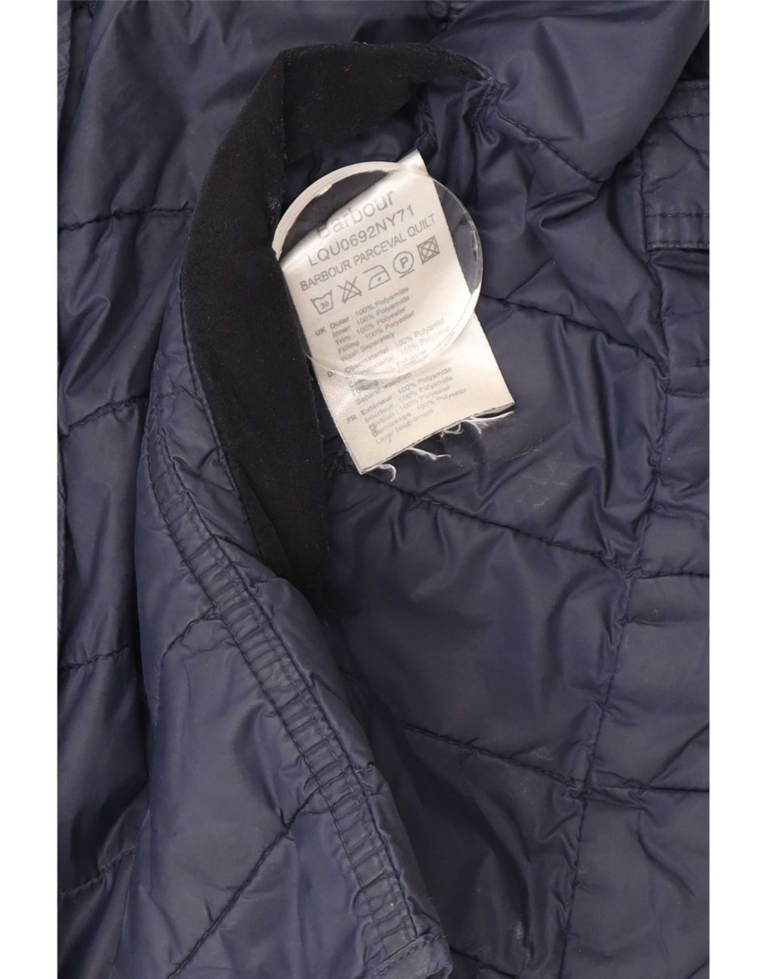 Barbour γυναικείο μπουφάν UK 16 Large Navy Blue Colorblock Πολυαμίδιο
