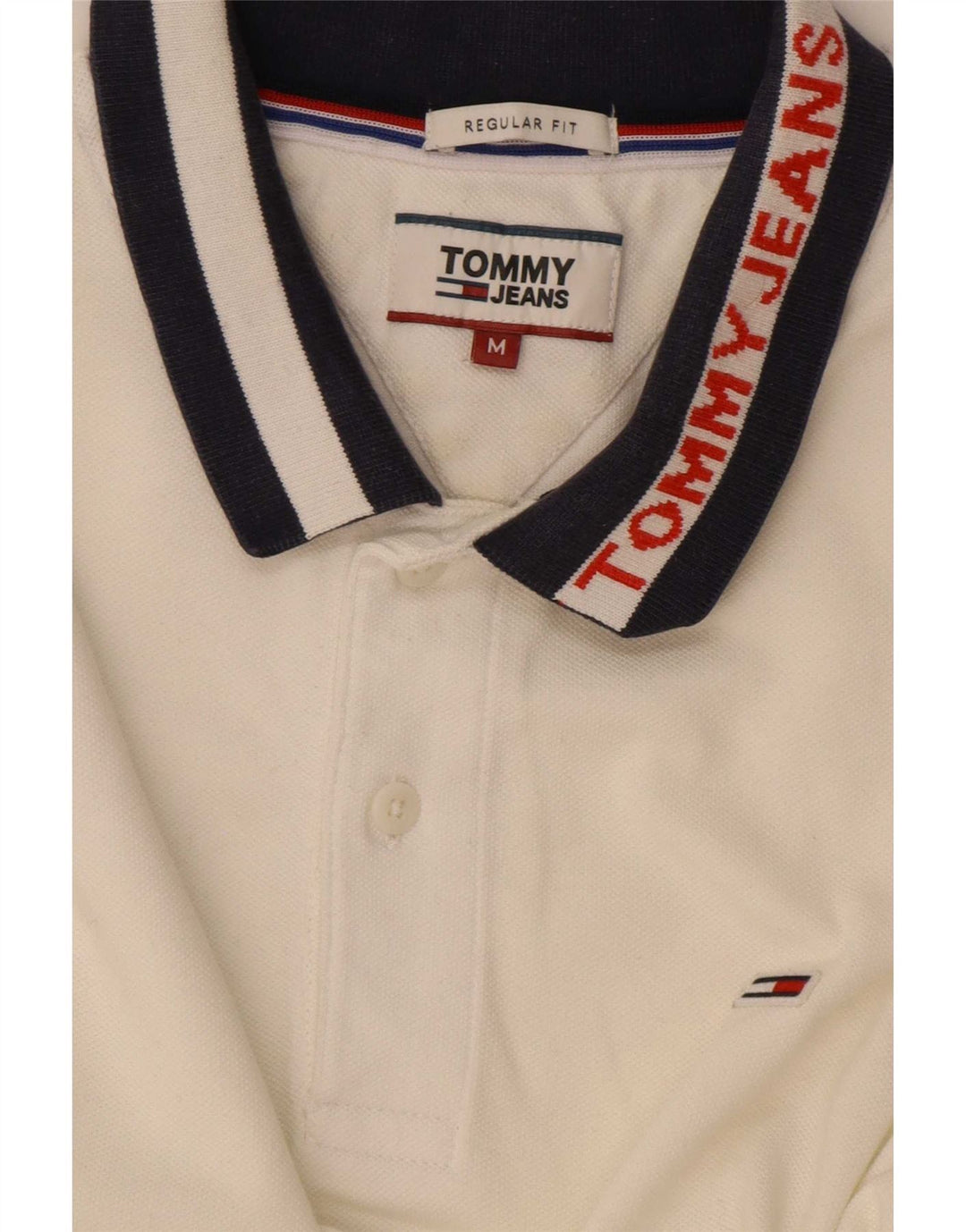 Tommy Hilfiger Ανδρικό πουκάμισο ράγκμπι με κανονική φόρμα με γραφικό μεσαίο λευκό