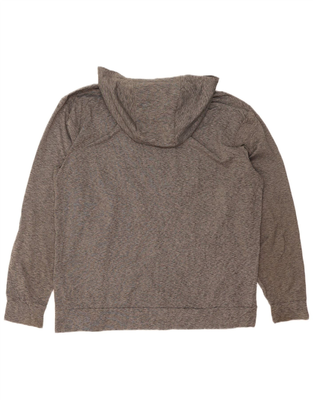 Ανδρικό πουλόβερ NIKE με φερμουάρ Dri Fit XL με κουκούλα με γκρι πολυεστέρα