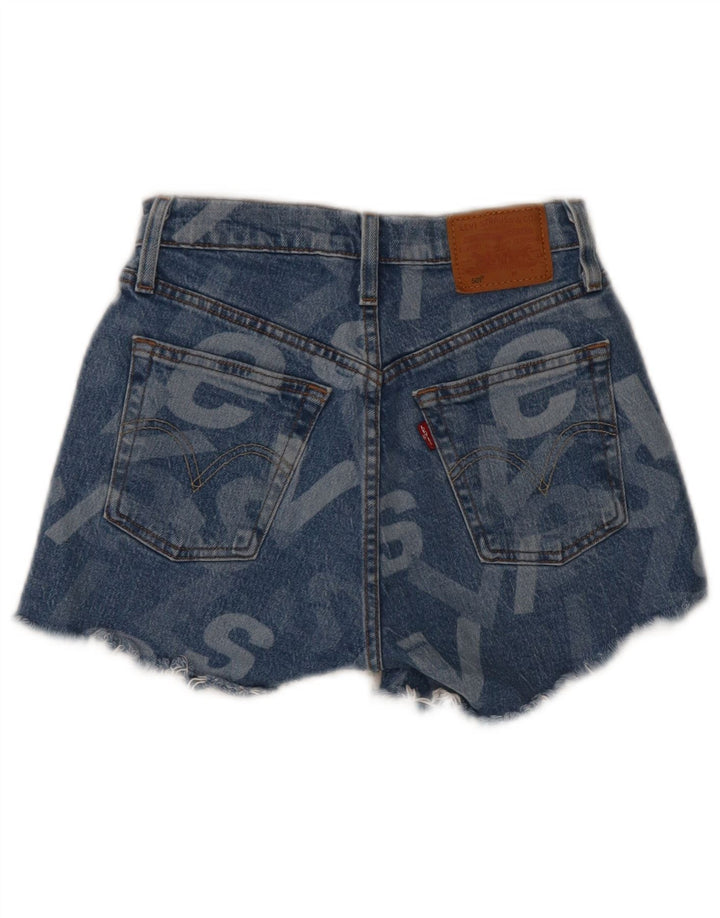 Γυναικείο τζιν σορτς Levi's γραφικό W23 2XS Μπλε βαμβακερό