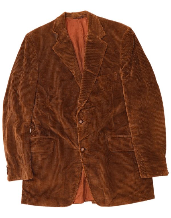 LONDON FOG Ανδρικό 2 κουμπιά κοτλέ σακάκι μπλέιζερ EU 42 XL καφέ βαμβακερό