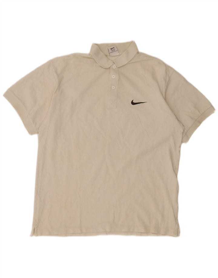 Ανδρικό μπλουζάκι πόλο Nike UK 39/41, μεσαίο λευκό