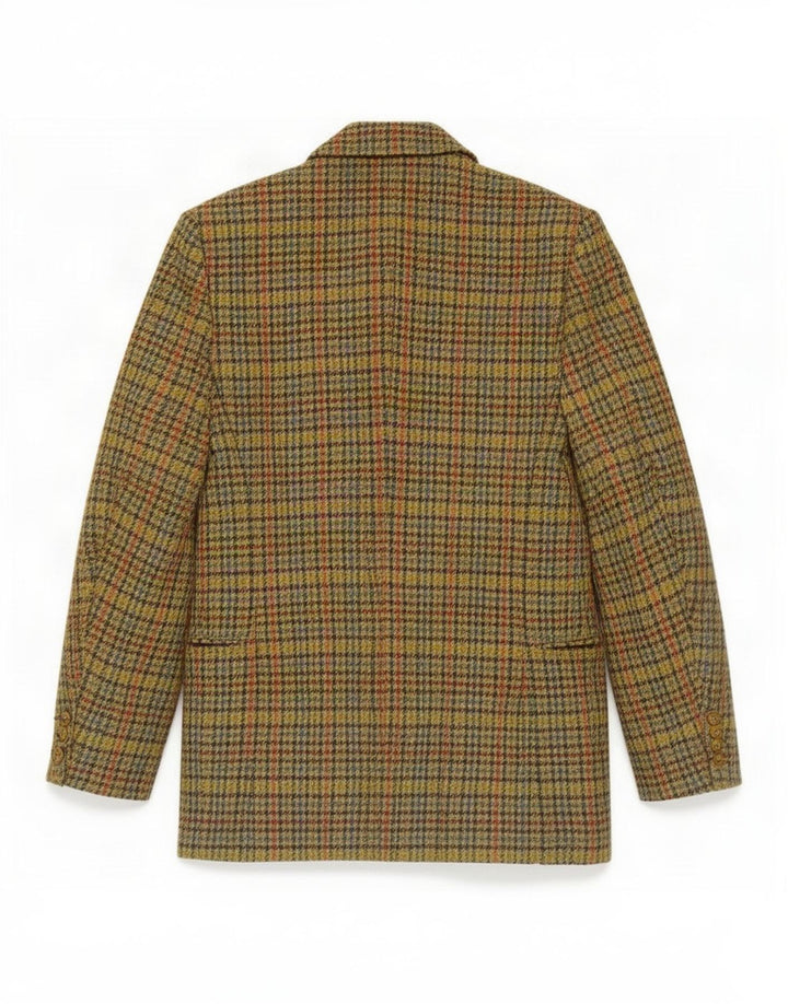 Vintage γυναικείο μπουφάν blazer UK 10 Small Green Houndstooth Classic