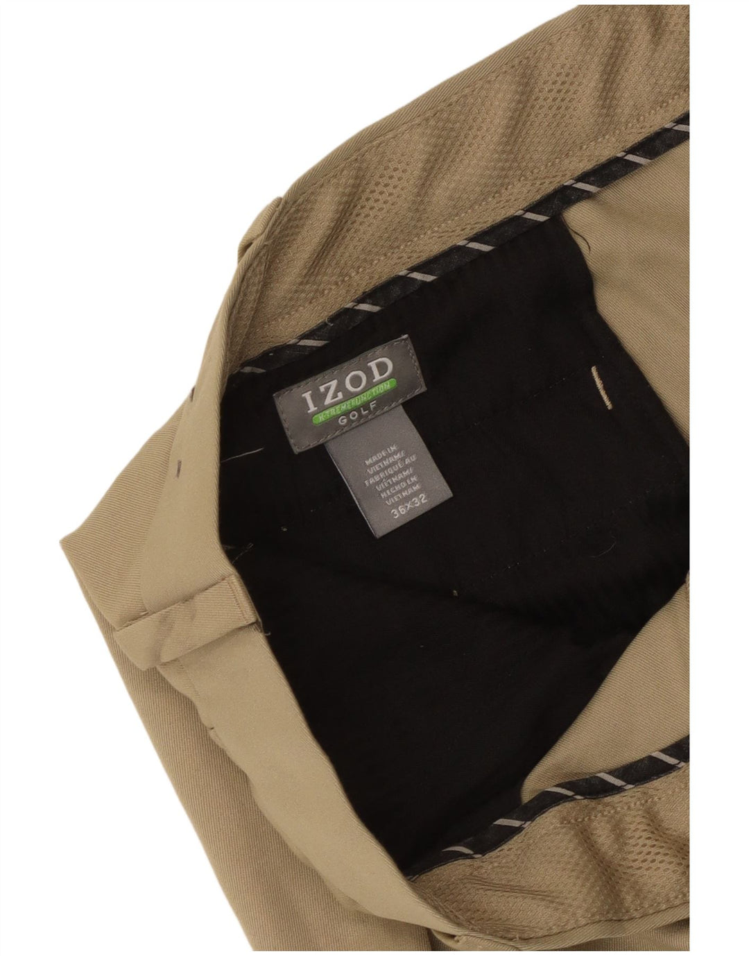 Izod Ανδρικό Golf ίσιο παντελόνι W36 L32 Μπεζ πολυεστέρας