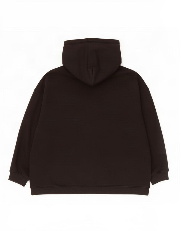 Zara Γυναικείο Hoodie Jumper UK 14 Medium μαύρο βαμβακερό