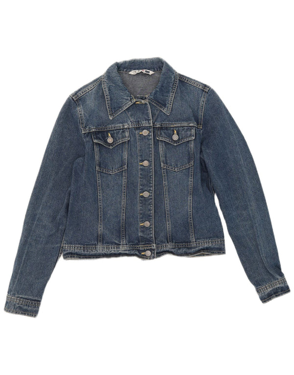 Νέο γυναικείο τζιν μπουφάν Penny Crop UK 12 Medium Blue Cotton