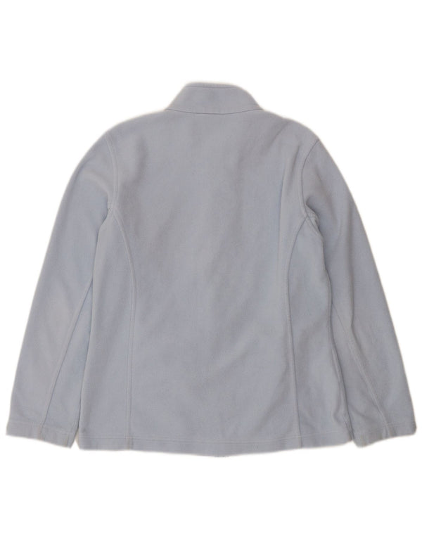Marks & Spencer Womens Oversized Fleece Jacket UK 10 Small Blue Polyester