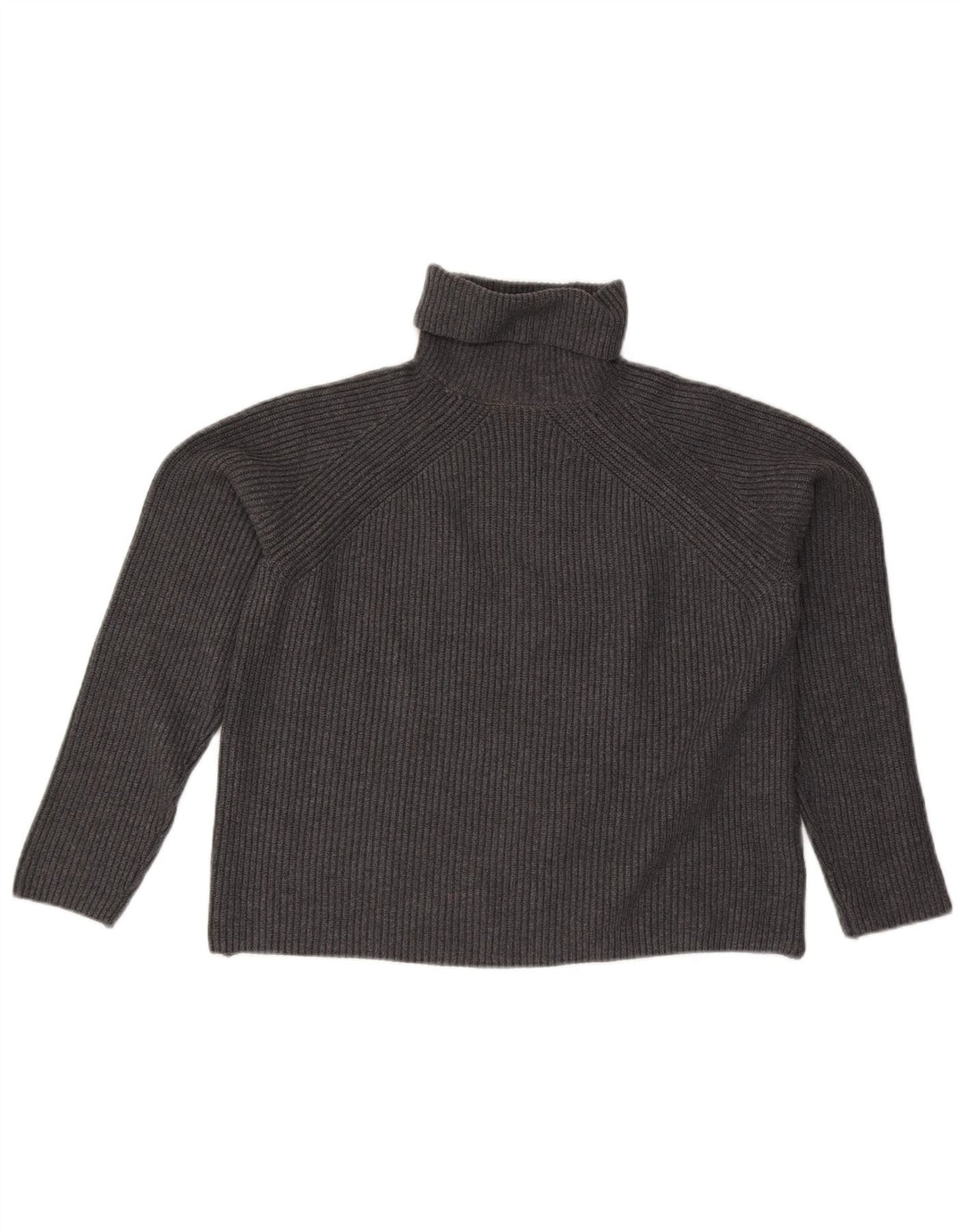 Marks & Spencer Γυναικείο Crop Roll Neck πουλόβερ UK 10 Small Grey