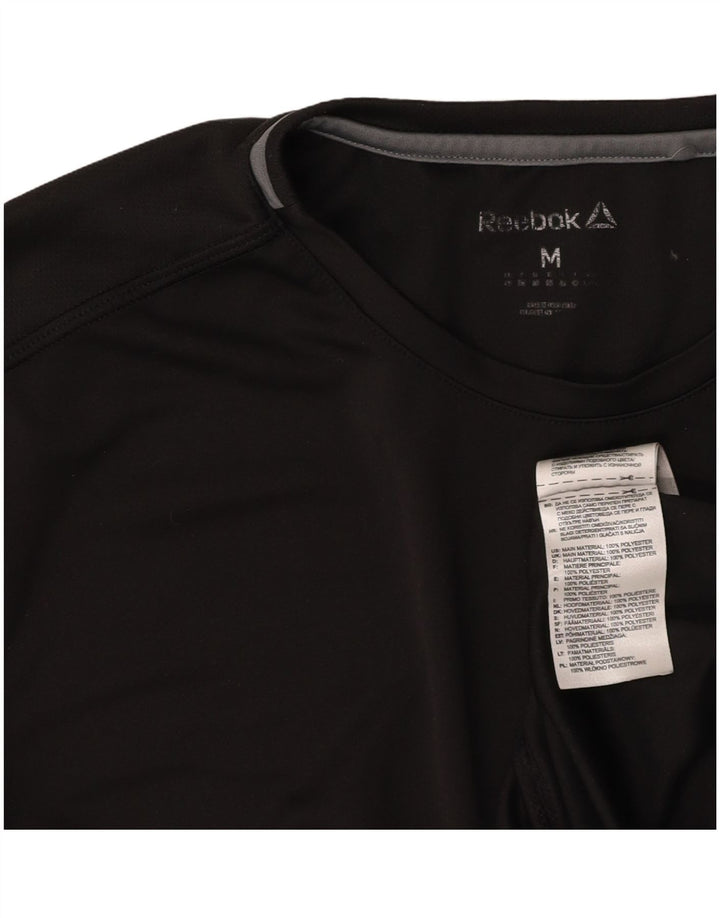 Γυναικείο T-Shirt REEBOK Top UK 14 Medium Black Colorblock Πολυεστέρας