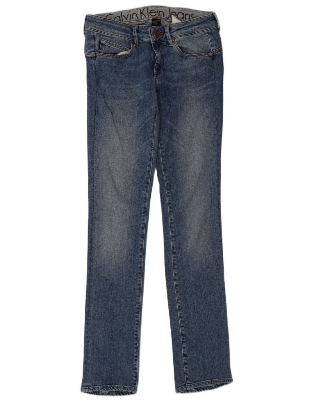 CALVIN KLEIN Γυναικείο Slim Jeans W27 L33 Μπλε βαμβακερό