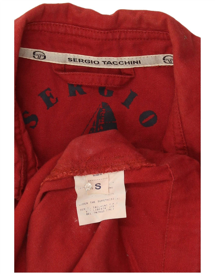 Sergio Tacchini Ανδρικό Bomber Jacket UK 36 Small Red Cotton