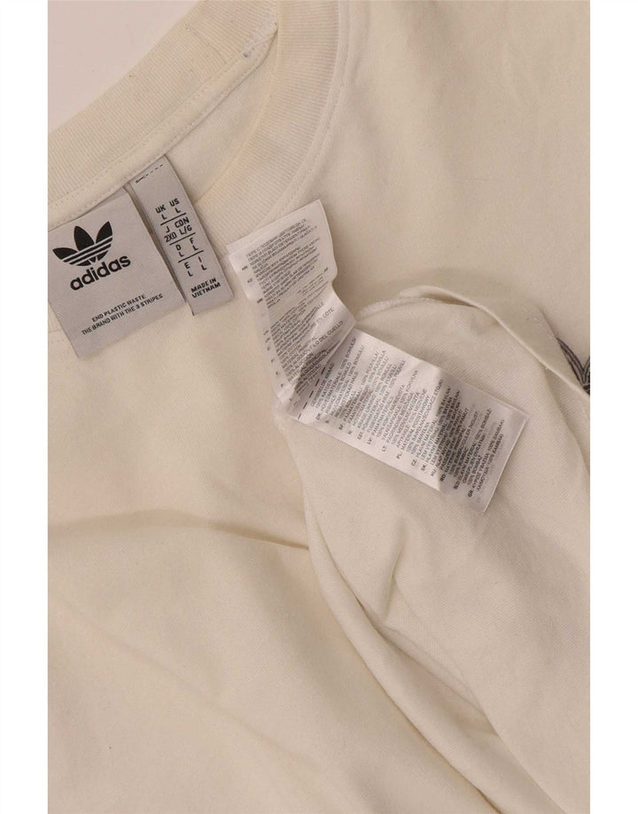 Ανδρικό T-Shirt Adidas Top μεγάλο λευκό βαμβακερό